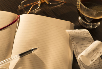 notebook and calculations