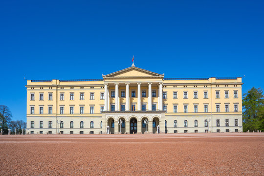 Oslo The Royal Palace landmark in Oslo city, Norway