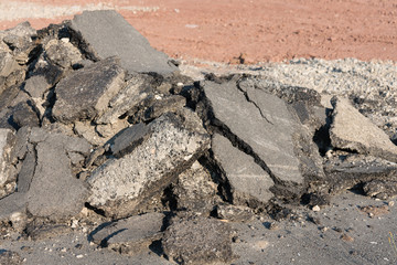 Gebrochener Asphalt