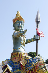 Thai sculpture style of beautiful angel statue at the temple in , Thailand