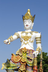 Obraz premium Thai sculpture style of beautiful angel statue at the temple in , Thailand