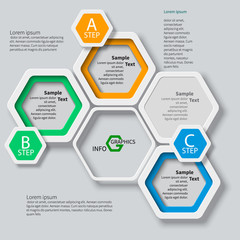 Abstract 3D Paper Infographics
