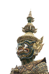 Fototapeta na wymiar Guardian statue at Wat Phra Kaew,Temple of the Emerald Buddha ,Bangkok,Thailand