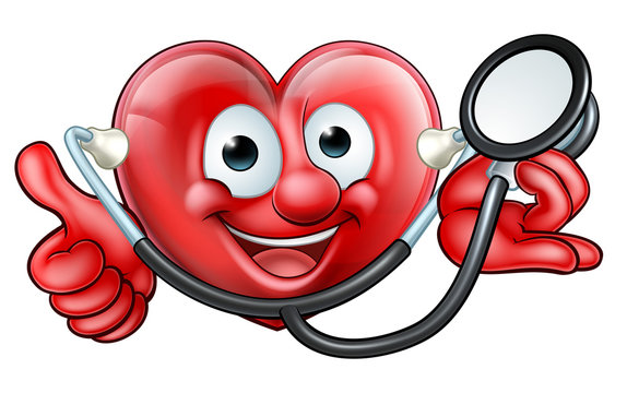 Stethoscope Heart Cartoon Character
