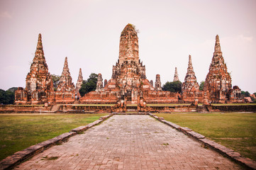 Obraz premium Wat Chai Watthanaram, Ayutthaya, Thailand