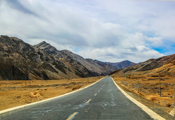 curve highway road in tibet