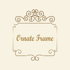 Obraz na płótnie Canvas Vector decorative element for design. Frame template with place for text. Fine floral border. Lace decor. Elegant art for birthday and greeting card, wedding invitation.
