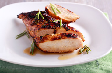 Chicken fillet with mustard and rosemary