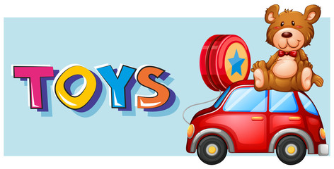 Obraz na płótnie Canvas Poster design for toys