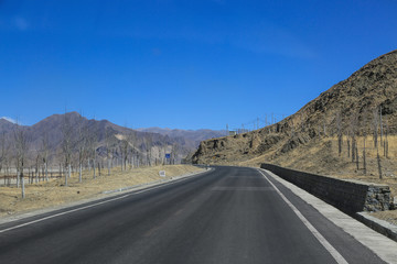 curve highway road in tibet
