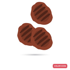 Grilled meatballs color icon for web and mobile design