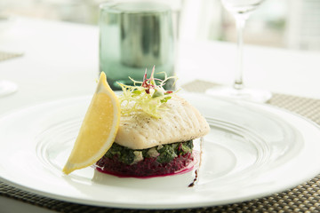  steack fish ,Fillet of snow fish with vegetable