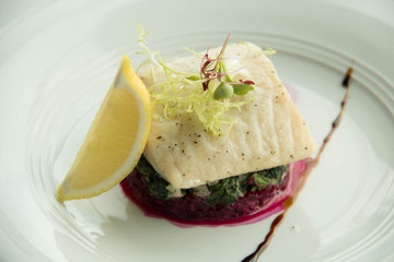  steack fish ,Fillet of snow fish with vegetable