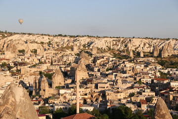 Naklejka premium Hot Air Balloons Over Goreme Town