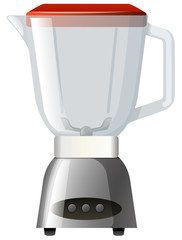 Blender with red lid