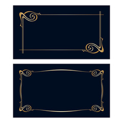 Vector art nouveau invitation cards.