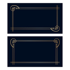 Vector art nouveau invitation cards.