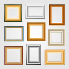 Vector set of picture frames.