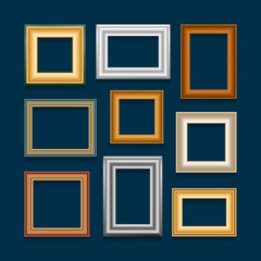 Vector set of picture frames.