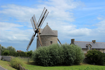 Plakat Moulin à Vent - Baie du Mont-Saint-Michel