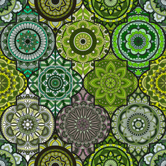 Seamless pattern. Vintage decorative elements. Hand drawn background. Islam, Arabic, Indian, ottoman motifs. Perfect for printing on fabric or paper.