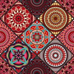 Seamless pattern. Vintage decorative elements. Hand drawn background. Islam, Arabic, Indian, ottoman motifs. Perfect for printing on fabric or paper.