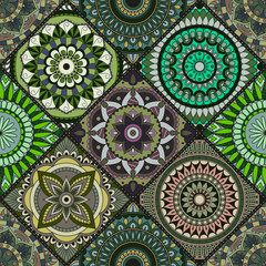 Seamless pattern. Vintage decorative elements. Hand drawn background. Islam, Arabic, Indian, ottoman motifs. Perfect for printing on fabric or paper.