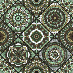 Seamless pattern. Vintage decorative elements. Hand drawn background. Islam, Arabic, Indian, ottoman motifs. Perfect for printing on fabric or paper.