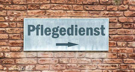 Obraz premium Schild 225 - Pflegedienst