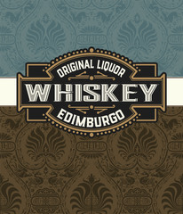 Whiskey label. Vector layered