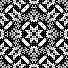 Design seamless monochrome geometric pattern