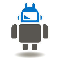 Robot Icon Vector. Robotic Machine, Drone Logo.