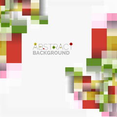 Abstract blocks template design background, simple geometric shapes on white, straight lines and rectangles