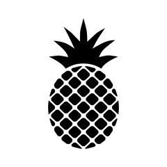 Pineapple Ananas icon black on a white background.