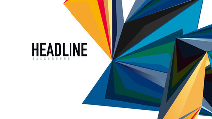 Modern triangle presentation template