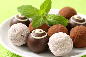 Chocolate truffles and pralines