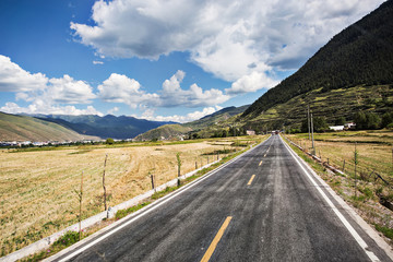 curve highway road in tibet