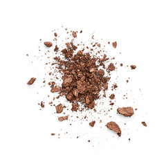 Bronze eye shadow isolated on white background