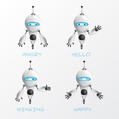Robot mascot illustration collection