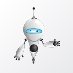 Robot mascot illustration