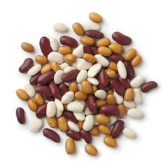 Heap of mixed organic colorful beans
