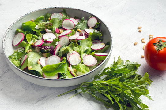 Vegan radish salad. 