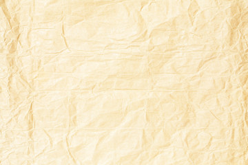 Yellow crumpled paper texture