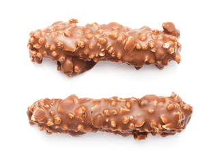 Milk chocolate with nuts and raisins