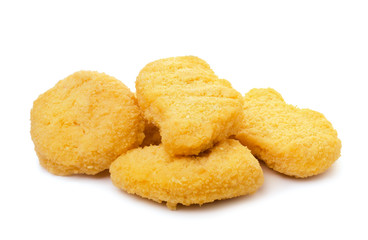 Instant food raw chicken nuggets ready for cooking