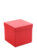 Red box isolated on a white background