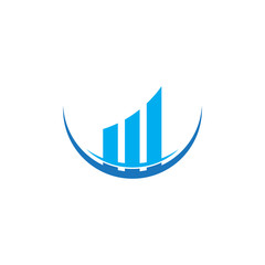 circle finance business logo vector