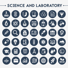 Science and Laboratory icon set