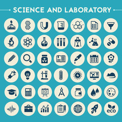 Science and Laboratory icon set
