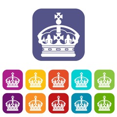 Crown icons set